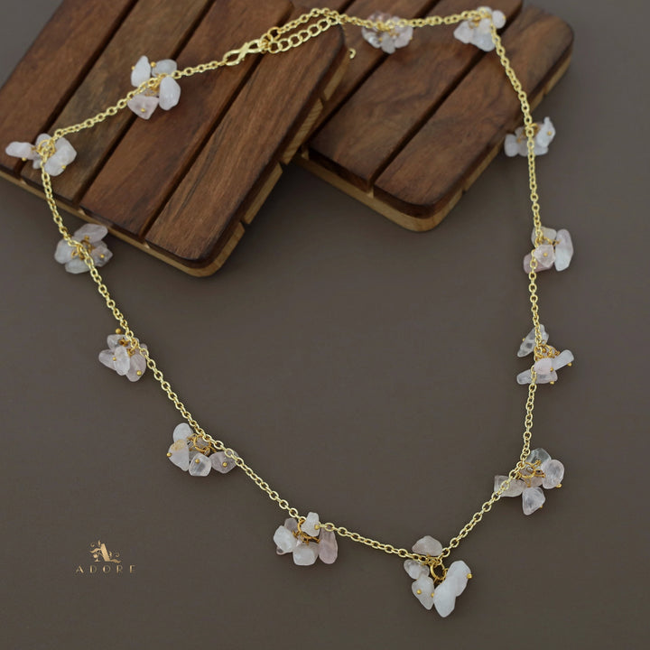 Zoey Golden Raw Stone Neckpiece
