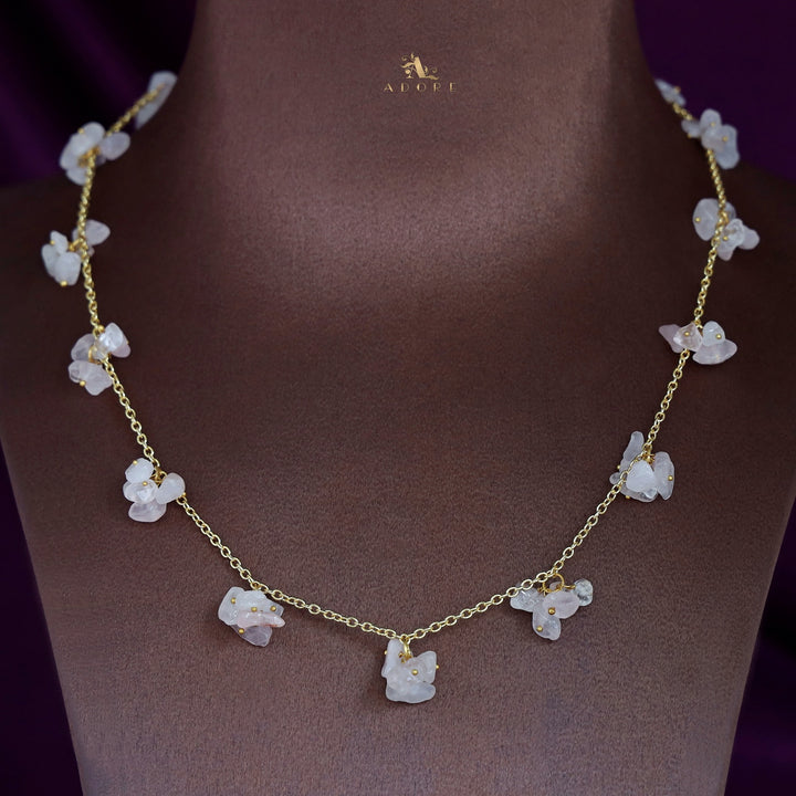 Zoey Golden Raw Stone Neckpiece