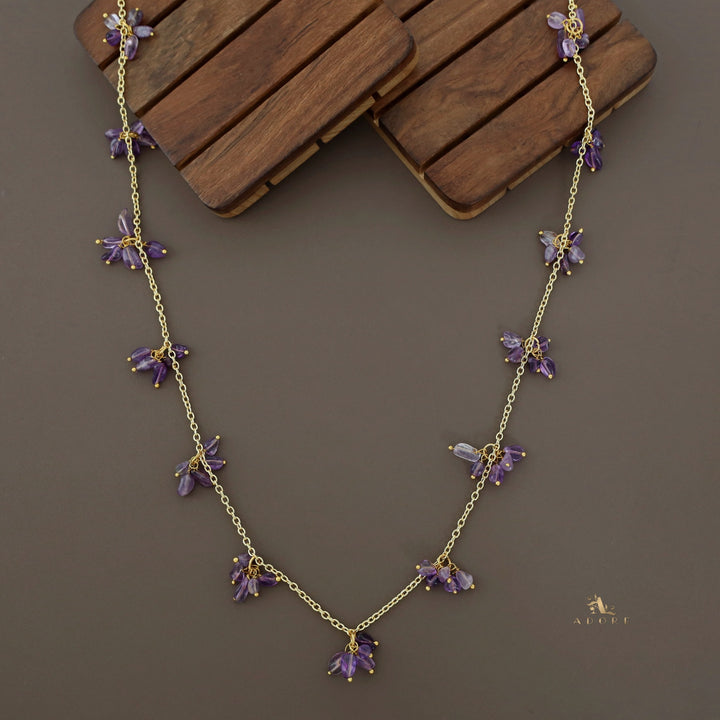 Zoey Golden Raw Stone Neckpiece