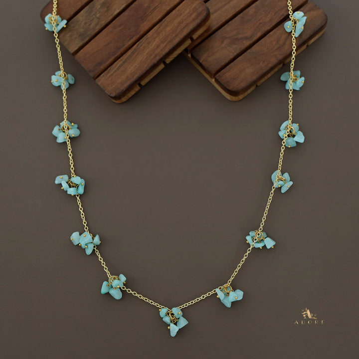 Zoey Golden Raw Stone Neckpiece