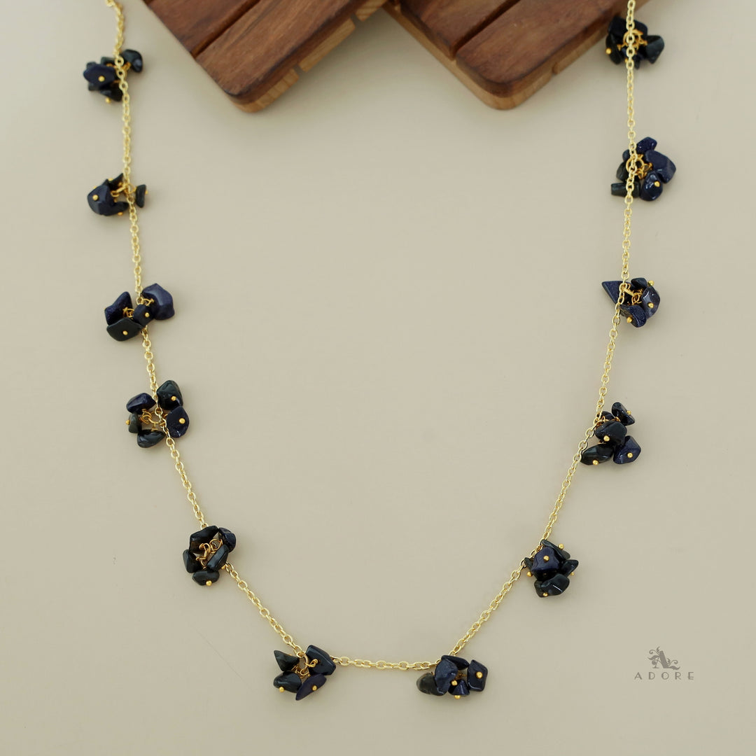 Zoey Golden Raw Stone Neckpiece
