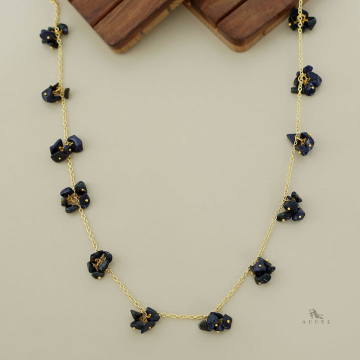 Zoey Golden Raw Stone Neckpiece