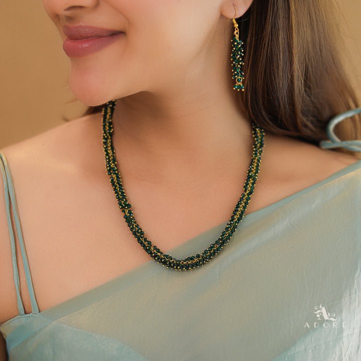 Sukanya Cluster Pearl Beads Neckpiece With Drop