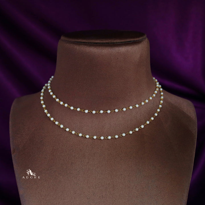 Carly 2 Layer Pearl Short Neckpiece