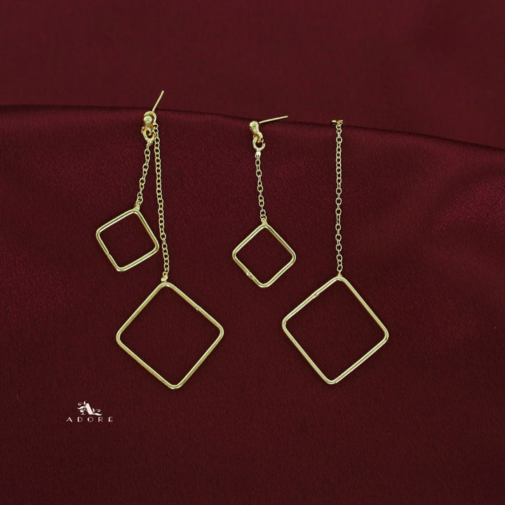 2 in 1 Dual Diamond Chain Hanging Earring