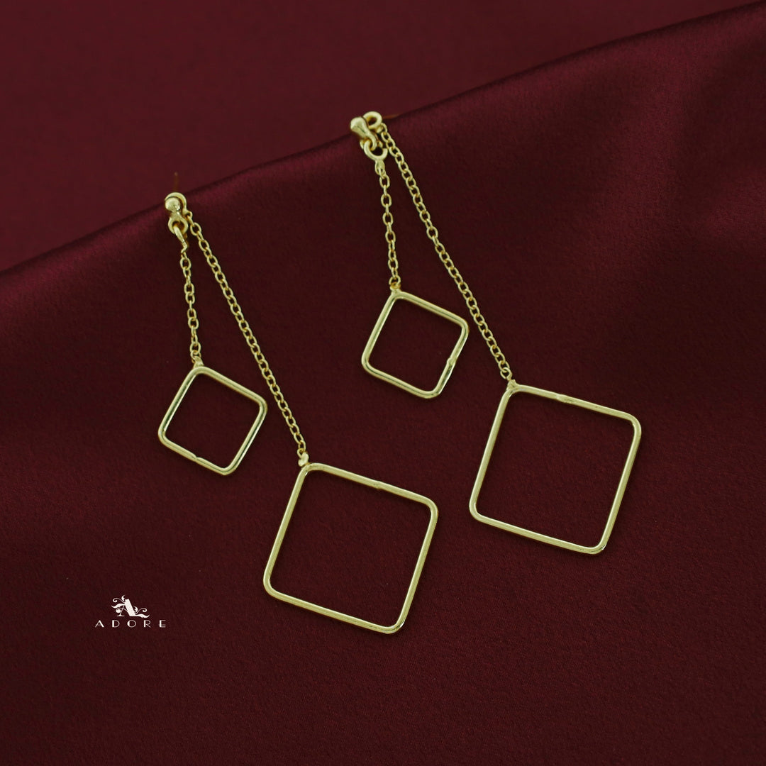 2 in 1 Dual Diamond Chain Hanging Earring