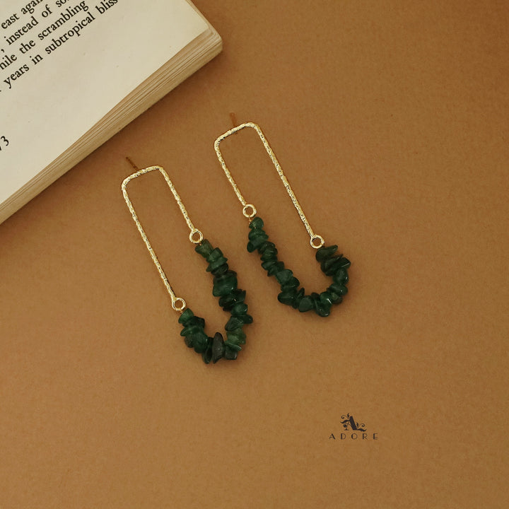 Tamsin Golden Textured Raw Stone Earring