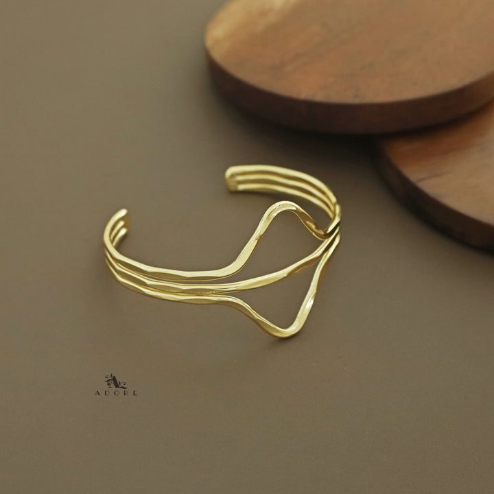 Alaba Golden Tri Layer Bangle