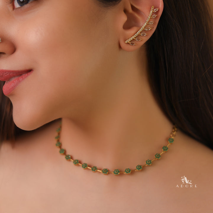 Himadri Golden Flower Ear-Cuff (Set of 2)