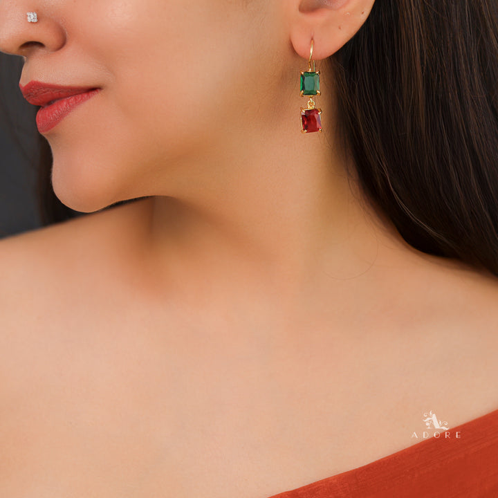 Faiza Dual Rectangle Claw Glossy Drop