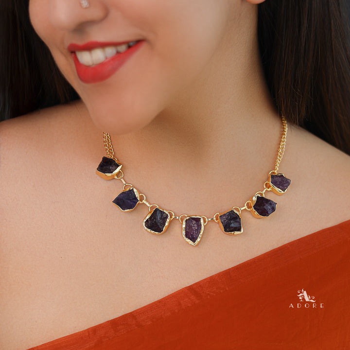 Tiyara Raw Stone Short Neckpiece