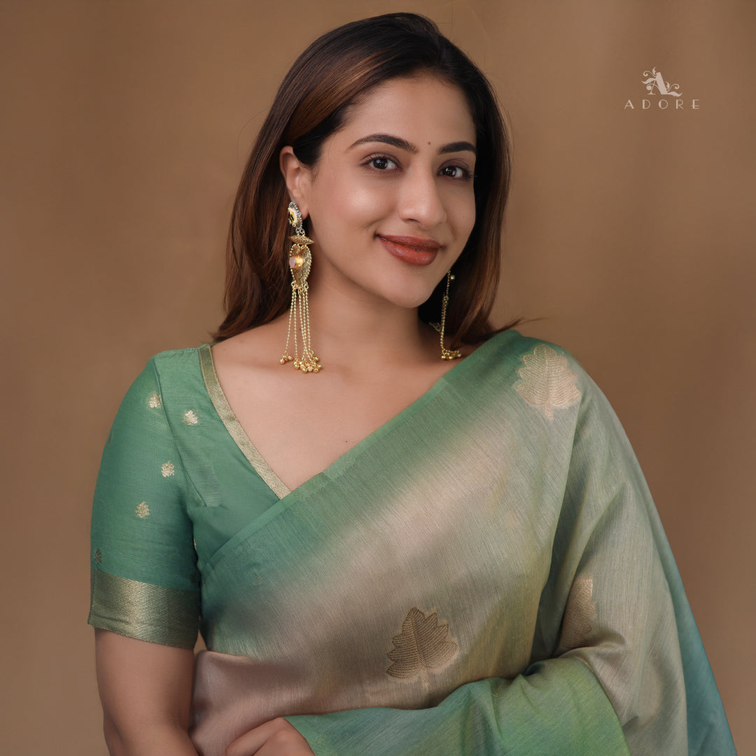 Ishani Dual Tone Heart Ghunguroo Hanging Kashmiri Earring