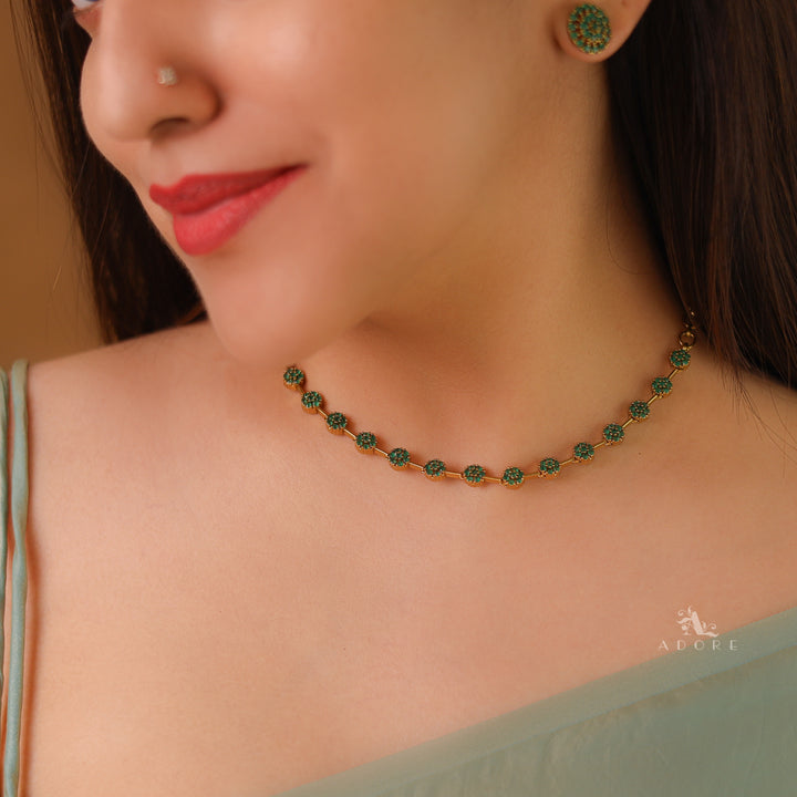 Sayali Flower AD Neckpiece With Stud