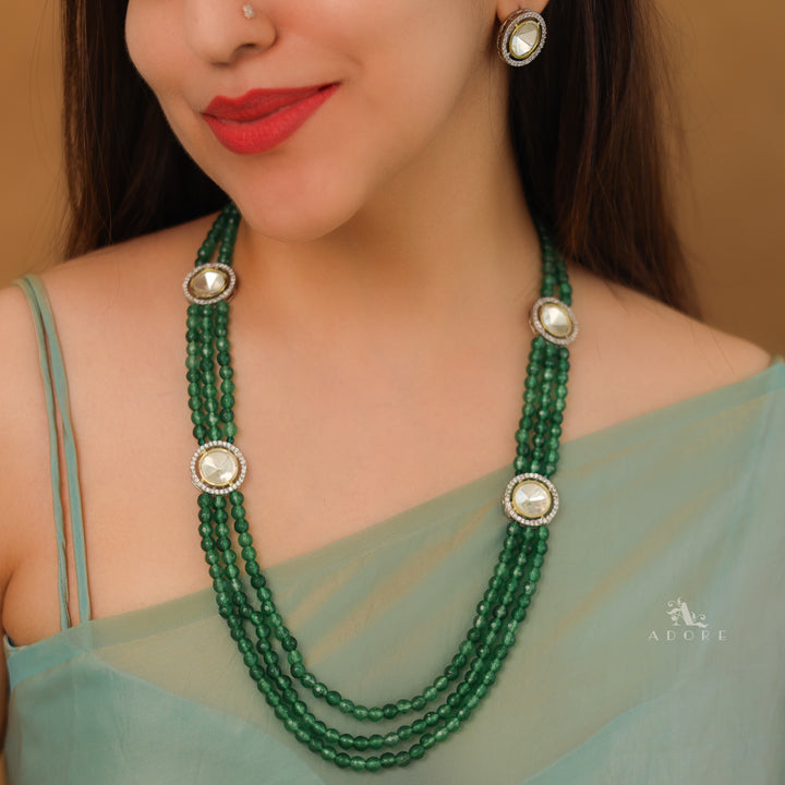 Prekshaa Polki Kundan Neckpiece With Earring