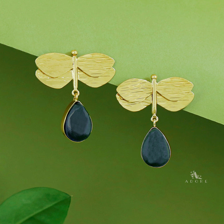 Anamya Dragonfly Glossy Drop Earring