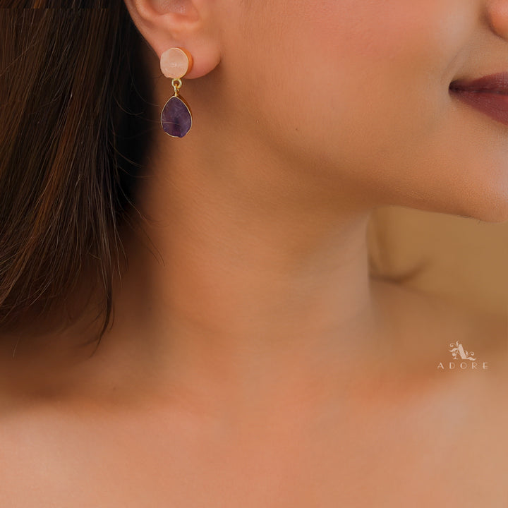 Circle And Drop Earring