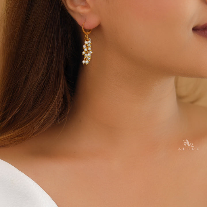 Raya Bunch Pearl Hoop Earring
