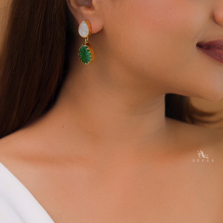 Dual Drop MOP Earring