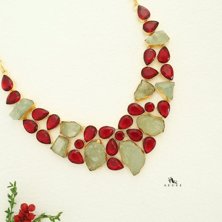 Aureliyan Glossy Raw Stone Neckpiece