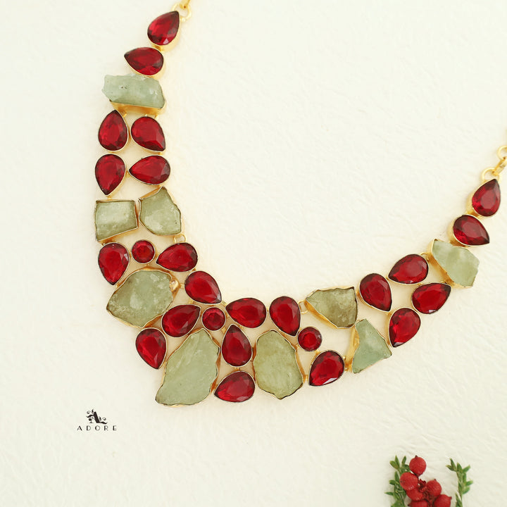 Aureliyan Glossy Raw Stone Neckpiece