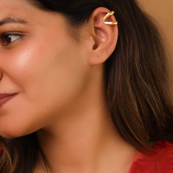 Faina Golden Ear-Cuff (Set Of 2)