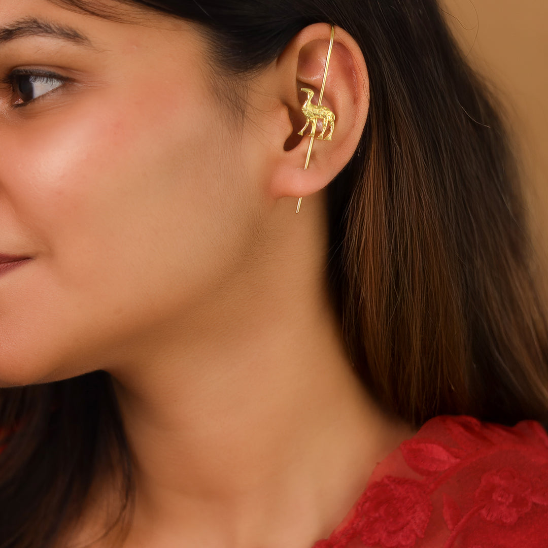 Analeia Golden Animals Ear-Cuff (Set Of 2)