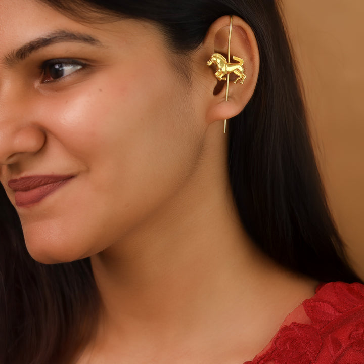 Analeia Golden Animals Ear-Cuff (Set Of 2)