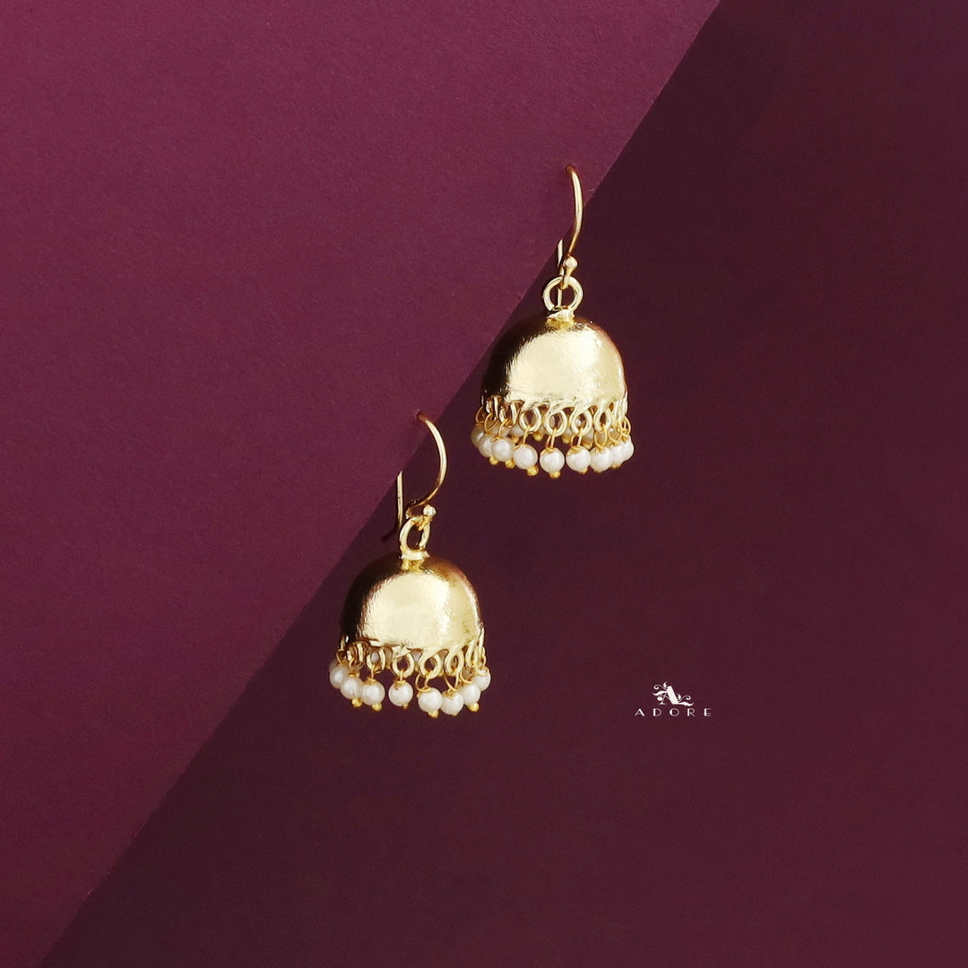 Golden Pearl Cluster Jhumka