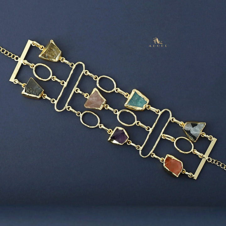 Fiona 3 Layer Raw Stone Choker