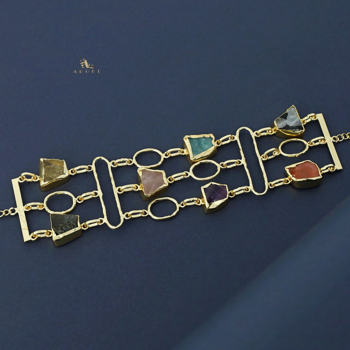 Fiona 3 Layer Raw Stone Choker