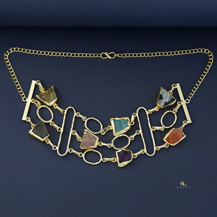 Fiona 3 Layer Raw Stone Choker