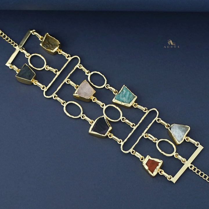 Fiona 3 Layer Raw Stone Choker