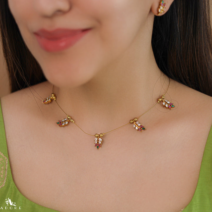 Madhusmita String Neckpiece With Earring