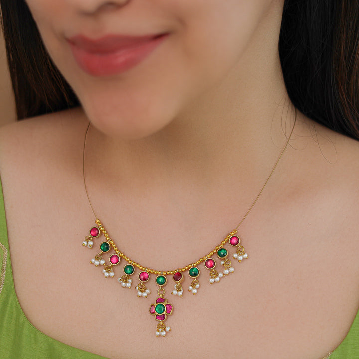 Zilpah Jadau Kundan String Neckpiece