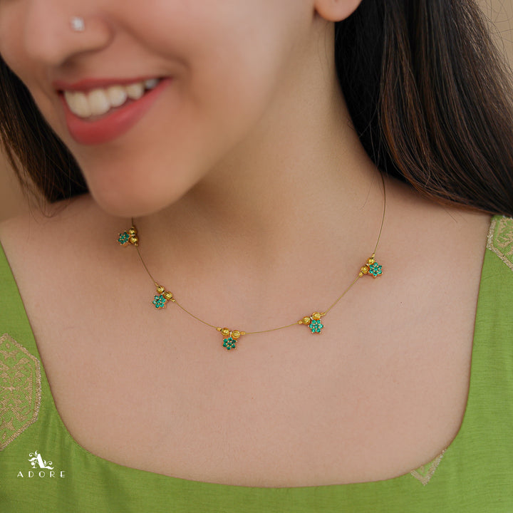Avishka Floral Golden String Neckpiece