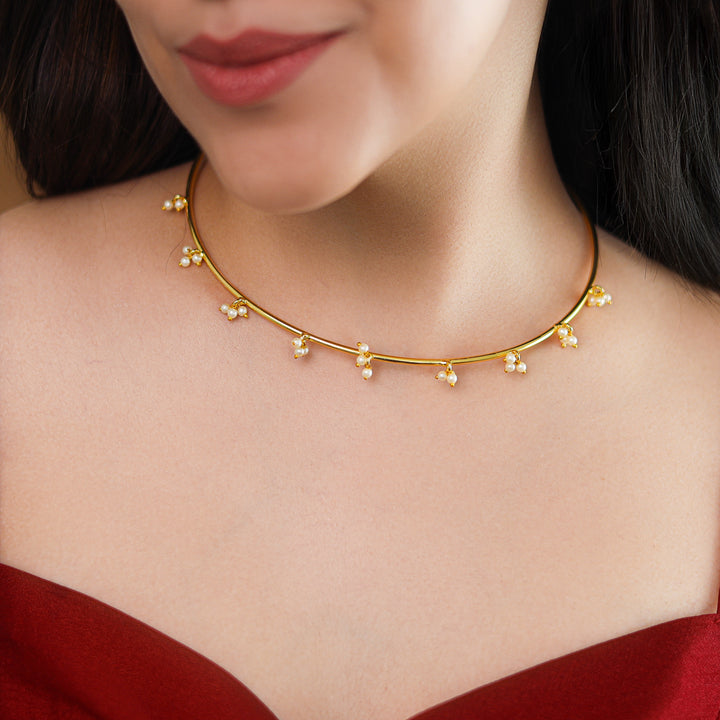 Lysander Pearl Neck Cuff