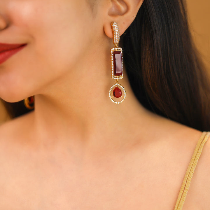 Navina AD Stone Glossy Earring