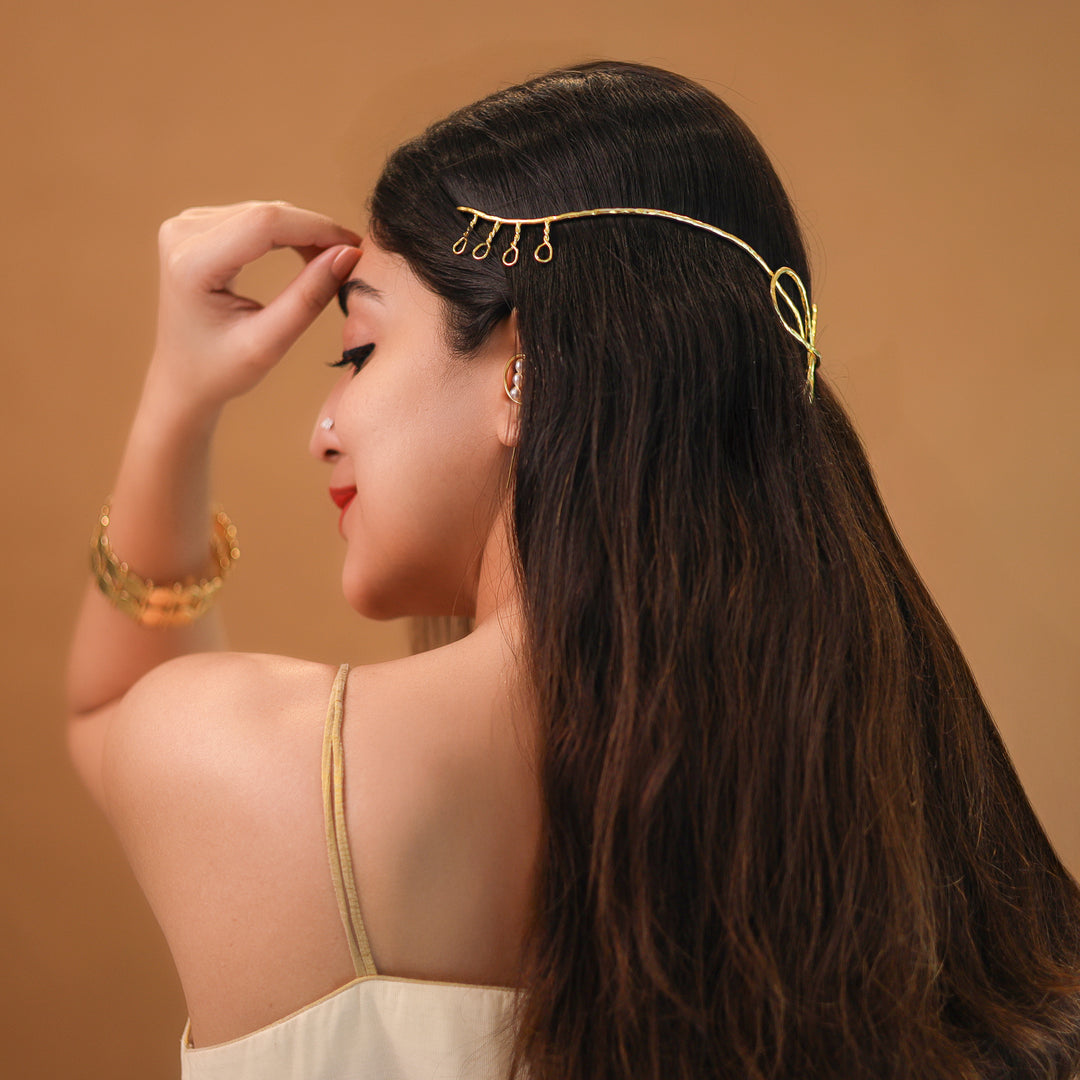 Jobina hammered Bow Hair Crown Band