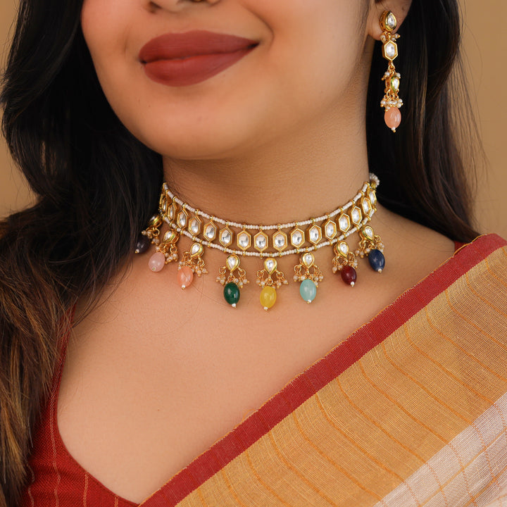 Sobal Kundan Choker With Earring