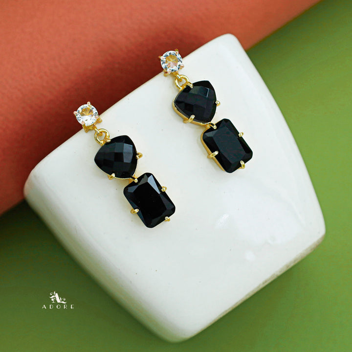 Ahaana Tri Stone Claw Earring