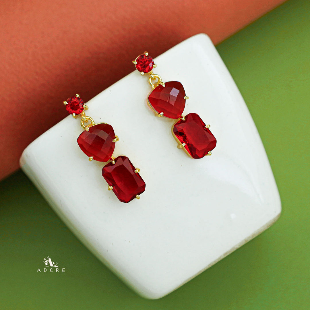 Ahaana Tri Stone Claw Earring