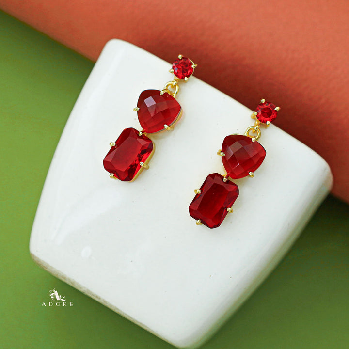 Ahaana Tri Stone Claw Earring