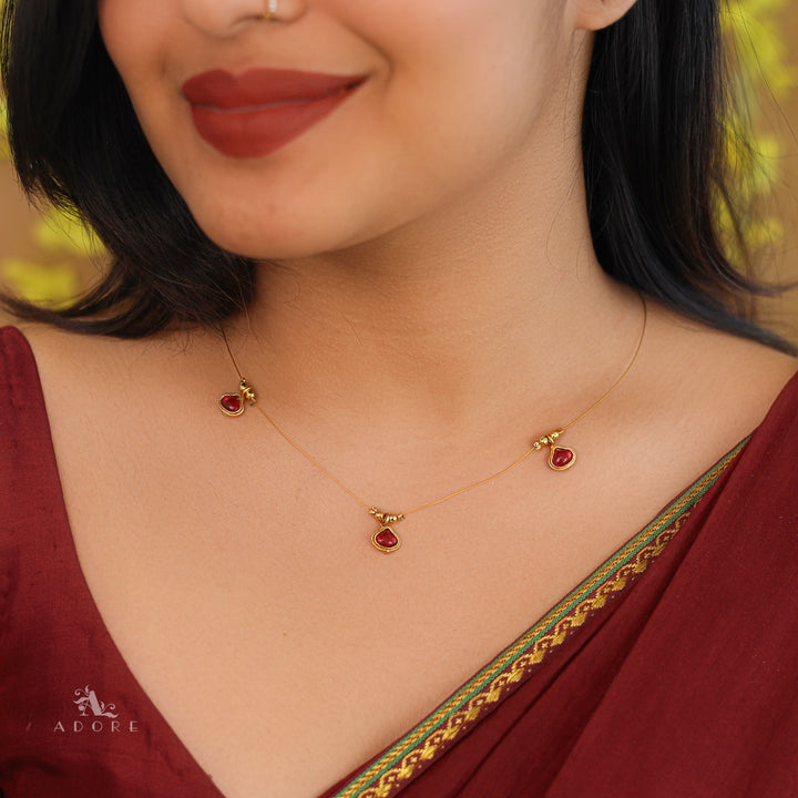 Lekha Tri KEMP Stone String Neckpiece