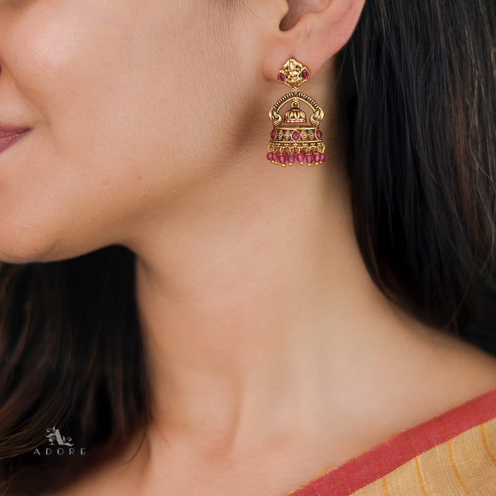 Mounika Devi Beaded Jhumka