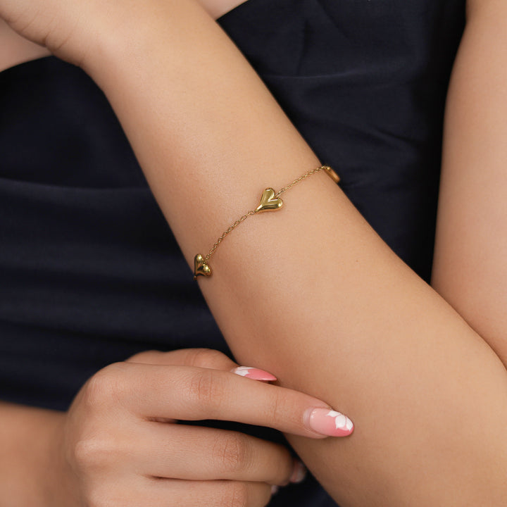 Adriana 3 Heart Bracelet