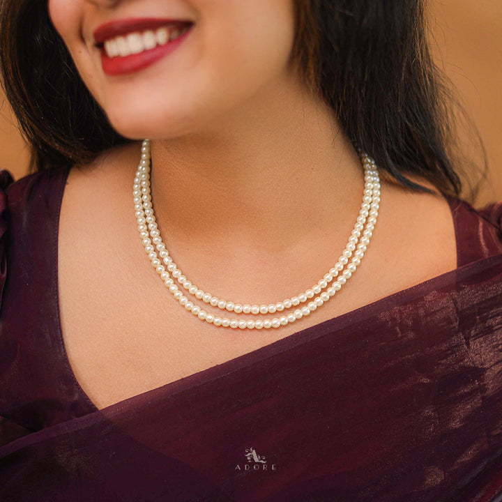 Aarabha 2 Layer Pearl Neckpiece