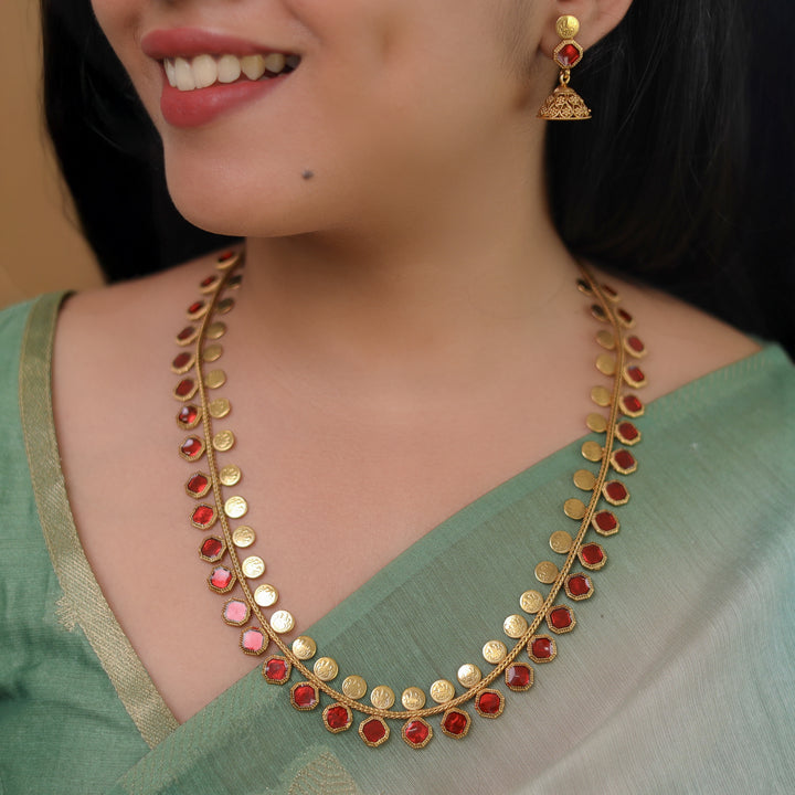 Matangi Enamel Kashi Neckpiece With Earring