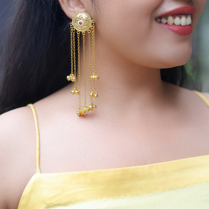 Yashvia Hanging Ghungroo Kashmiri Earring