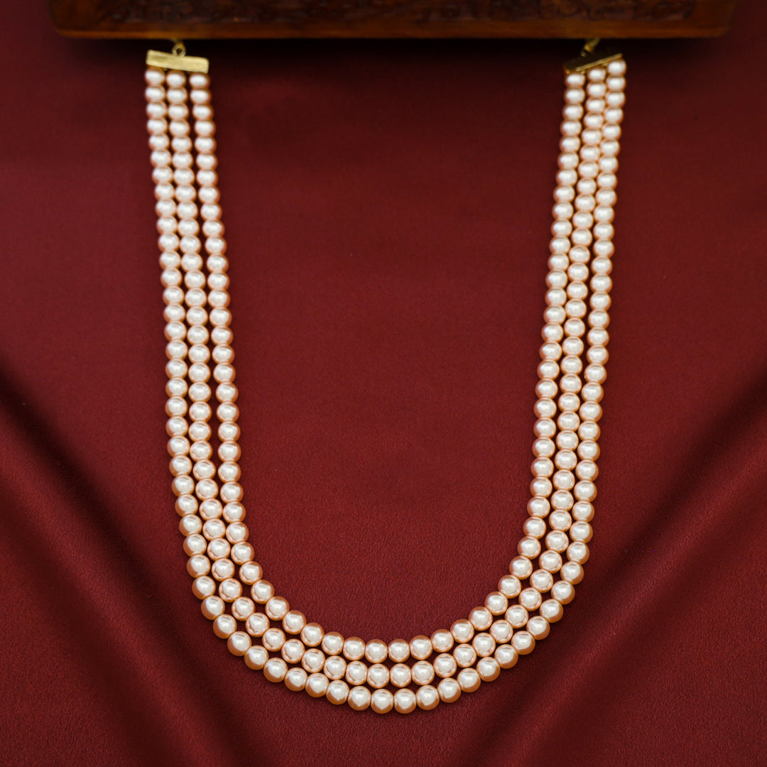 Nitha 3 Layer Pearl Long Neckpiece