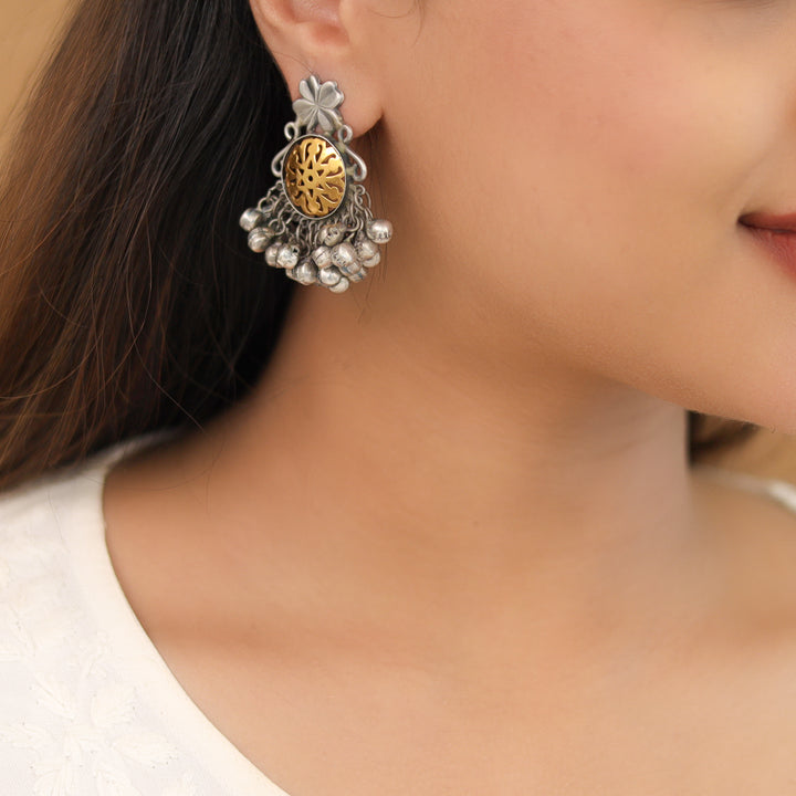 Gandhali Circle Cluster Ghungroo Earring